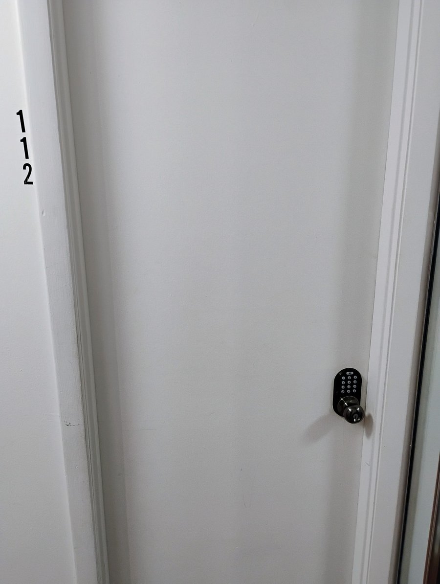 Front door and keypad