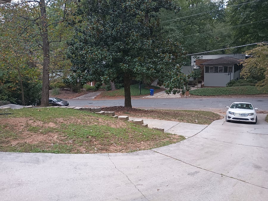 Driveway view to street 