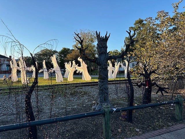 Halloween decorations in downtown Conway are a must see experience. 