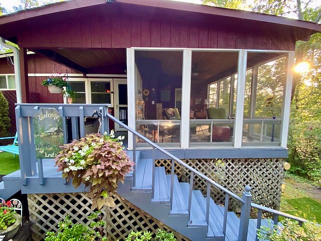 Steps under the porch