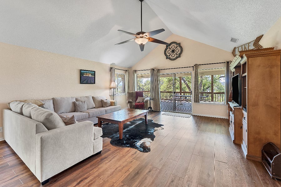 The interior features tasteful decor, comfortable furnishings, and ample natural light.