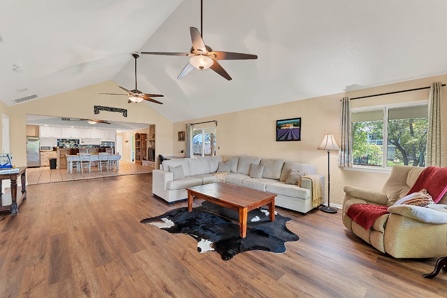 Perfect place to relax and get ready for the day or unwind after a long day on the lake.