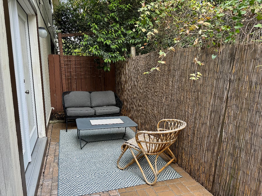 Back outside patio off of bedroom 1 downstairs
