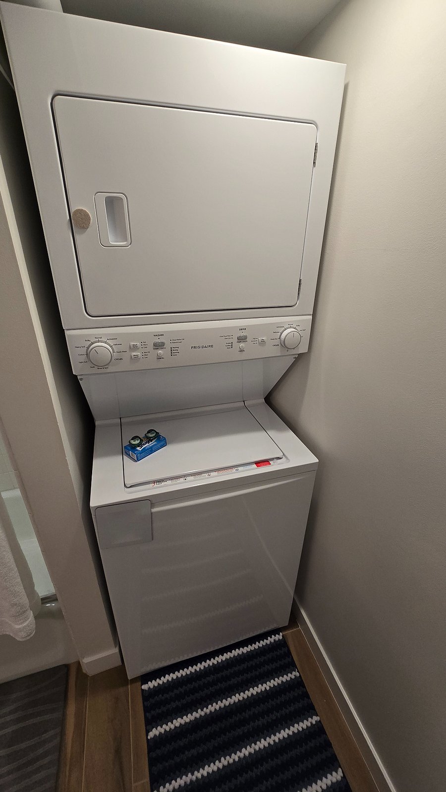 Your stackable in unit washer and dryer.