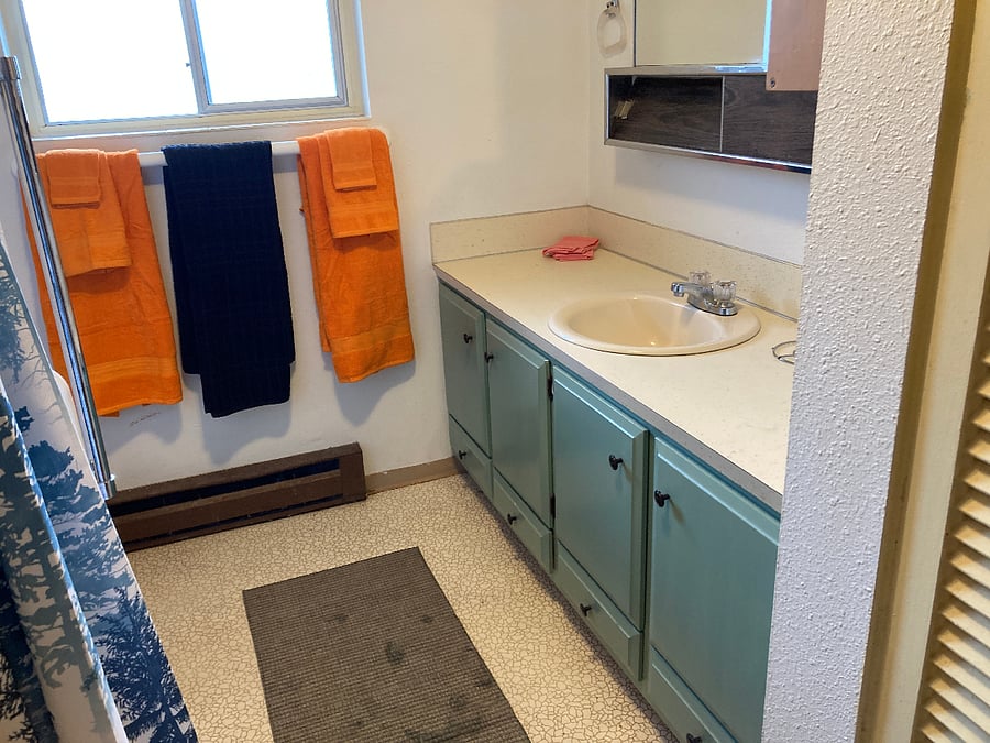 Vanity area.