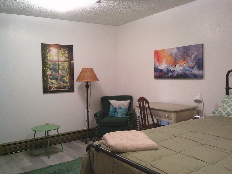 Desk and reading area..,