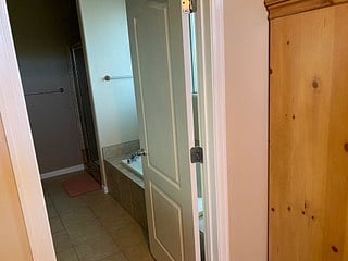 Master bath with shower and soaker tub