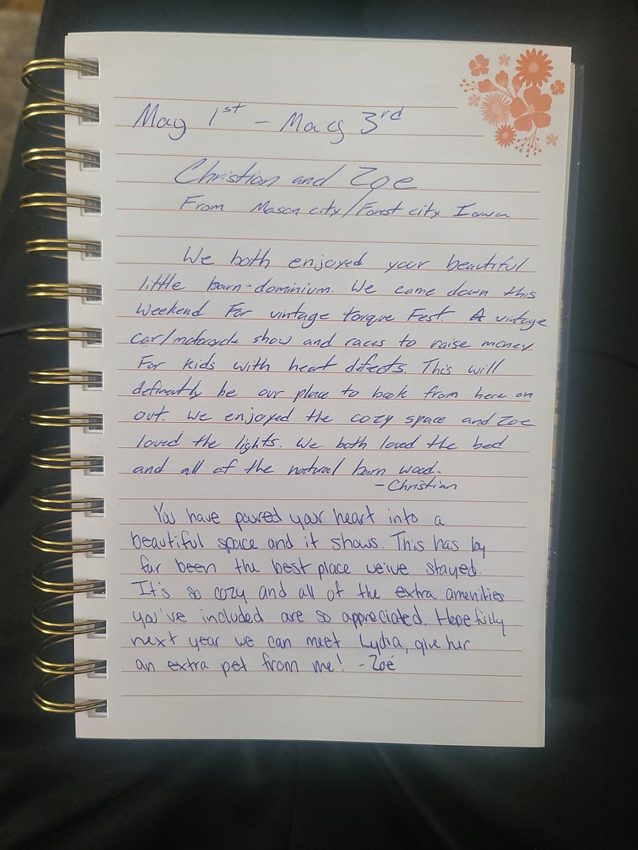 Guest journal entry