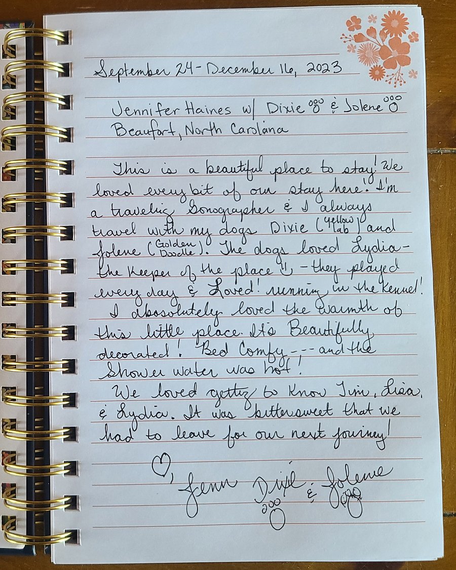 Guest journal entry