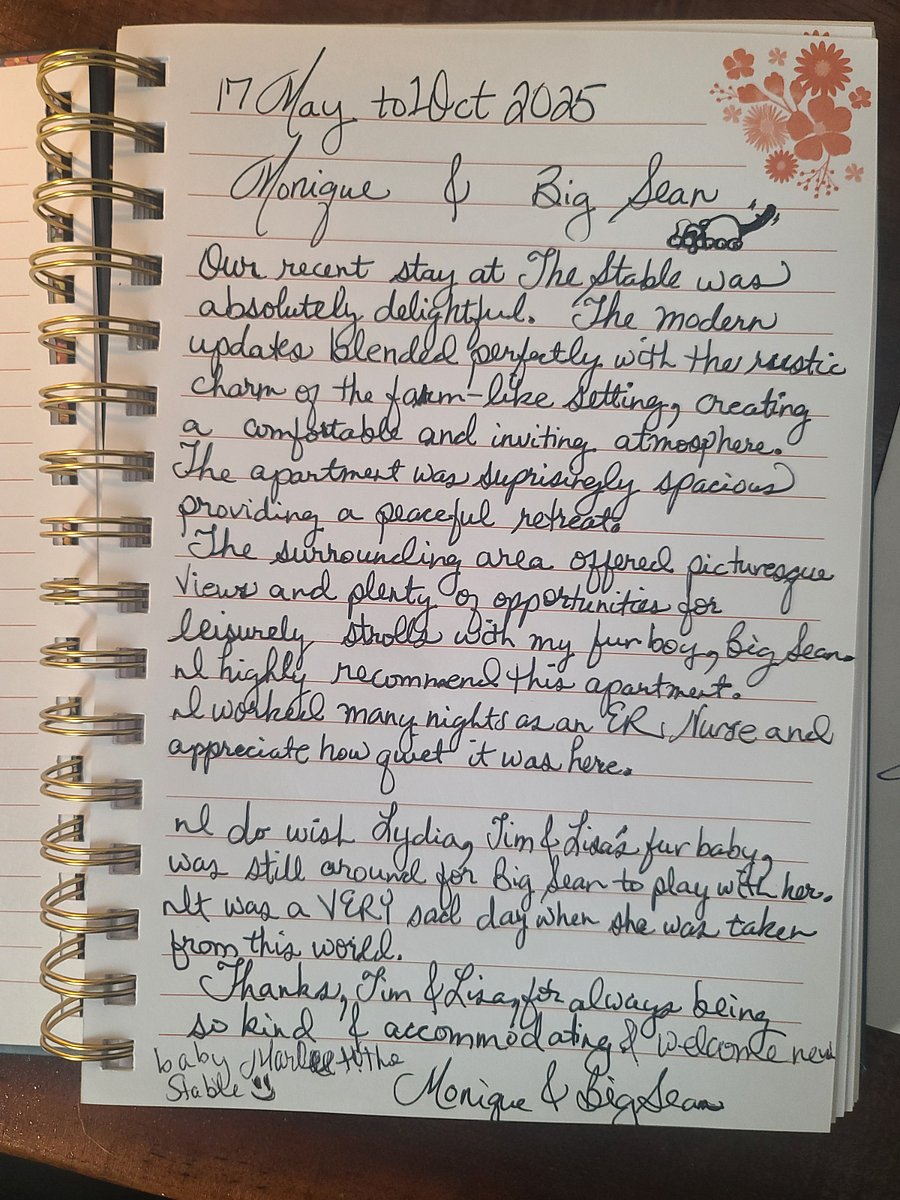 Guest journal entry