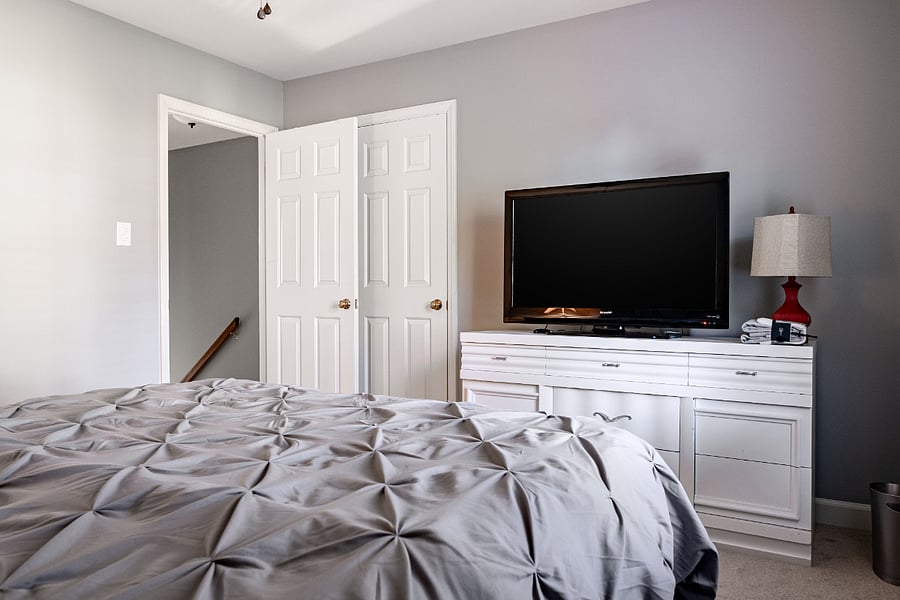 Second Floor Queen Bedroom equipped with Smart TV