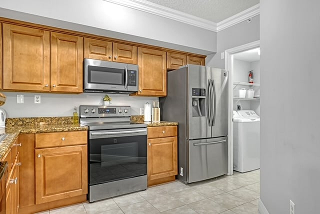 Vacuum, mop, and all cleaning supplies are initially included.
In addition, there will be starter paper towels and toilet paper available upon arrival.
