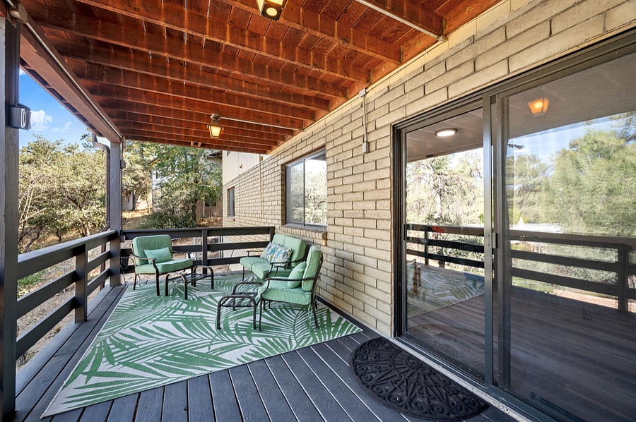 Lower level deck.