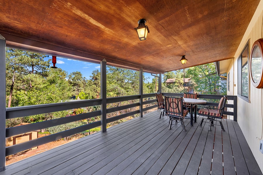 Upper level deck.