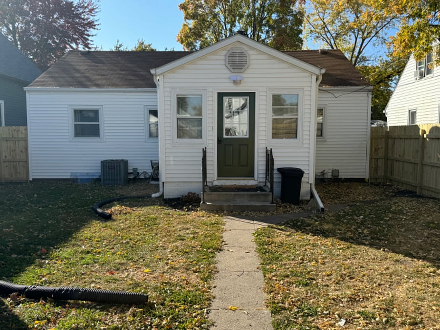 Backyard, rear entrance