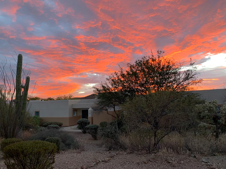 Sunset from the veranda