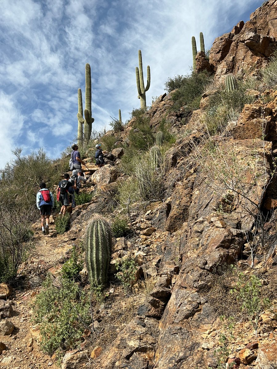Family hike from the casita