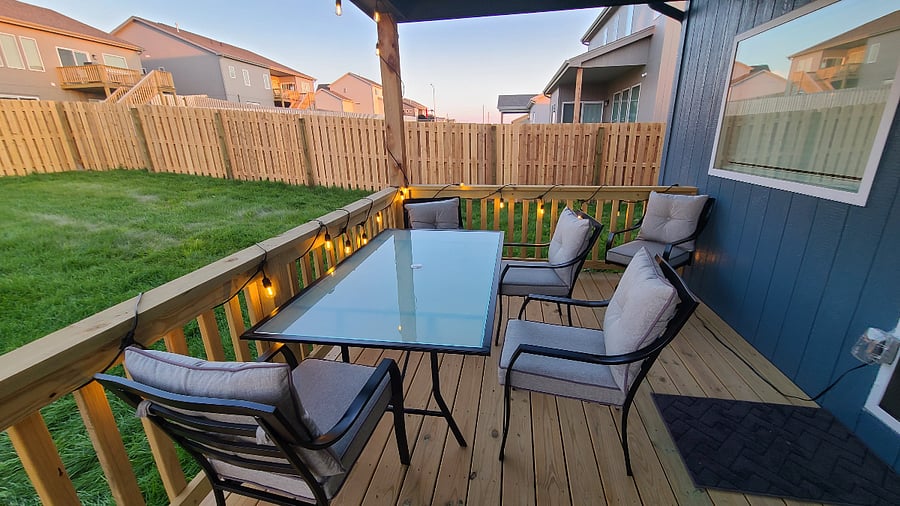 Fully fenced backyard (6ft wooden panels)