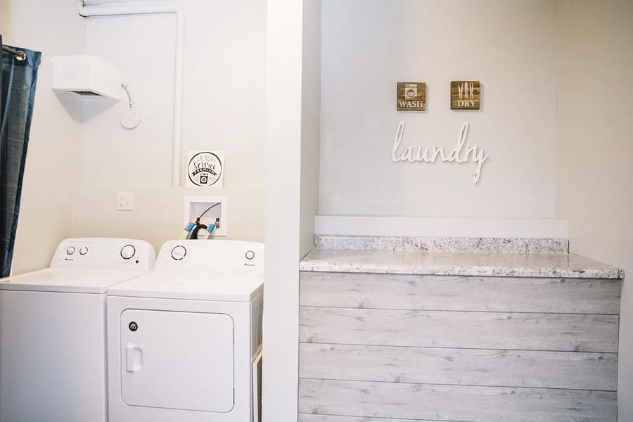 This is the shared laundry facilities.