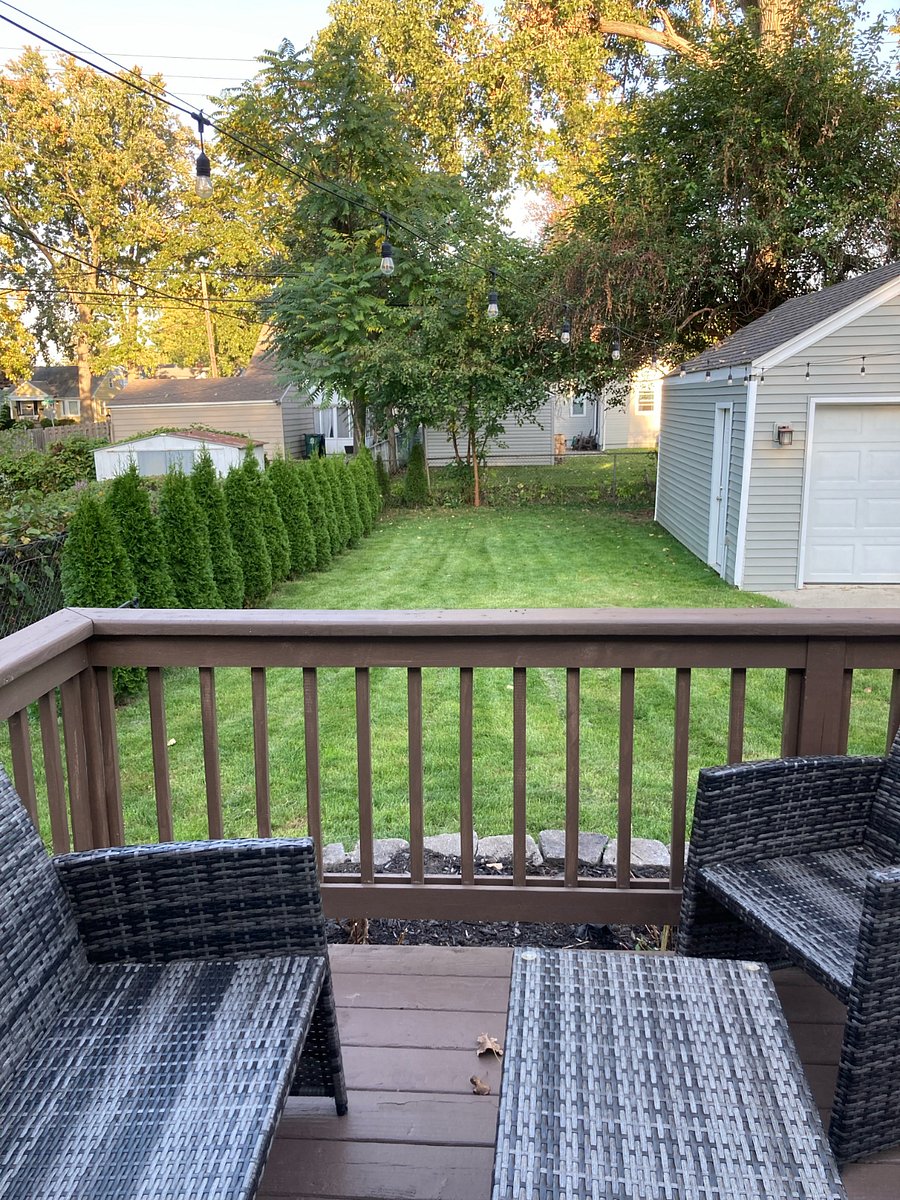 Cozy backyard with grill/seating area