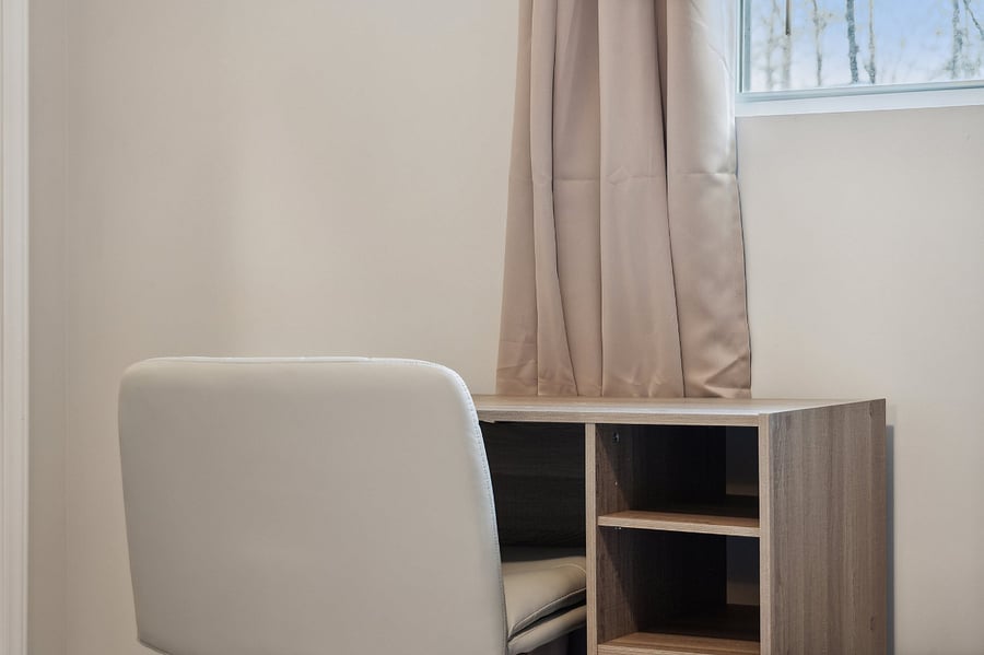 Dedicated workspace in primary bedroom