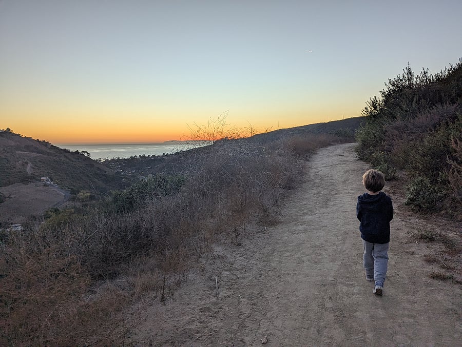 Canyon Acres Loop trail starts at the end of our street, just past the cul-de-sac.