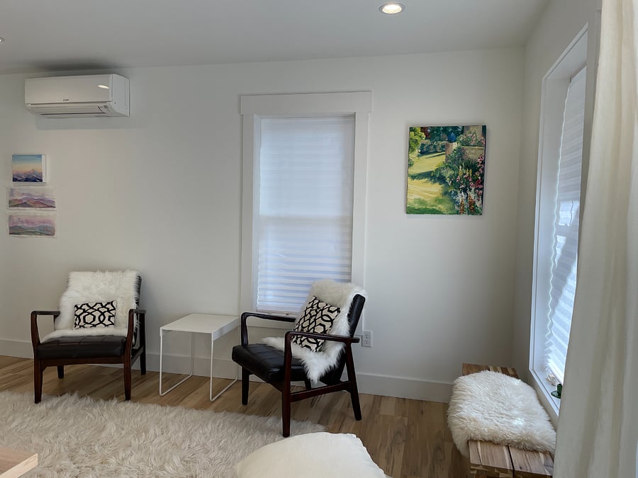 lower level seating area