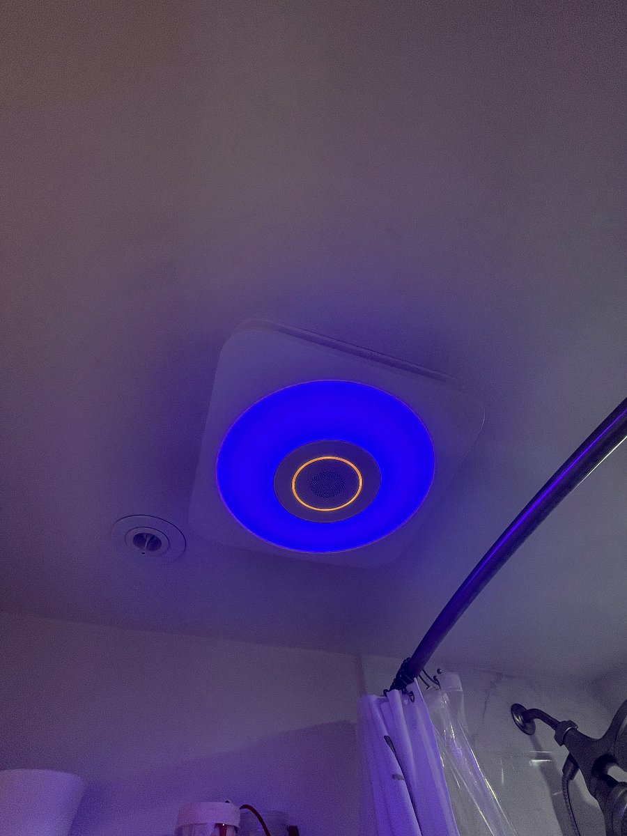 the infamous fan/vent with mood lighting and bluetooth connection for music