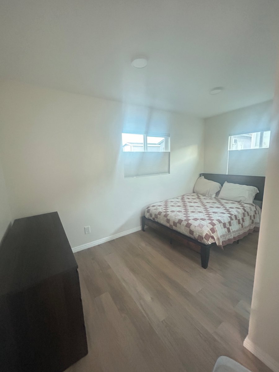 Comfy bedroom with big closet and dresser. TV has Netflix and Prime channels!