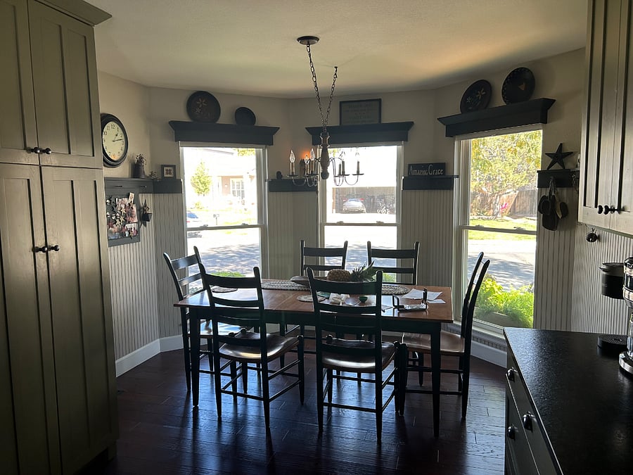 Generous dining space