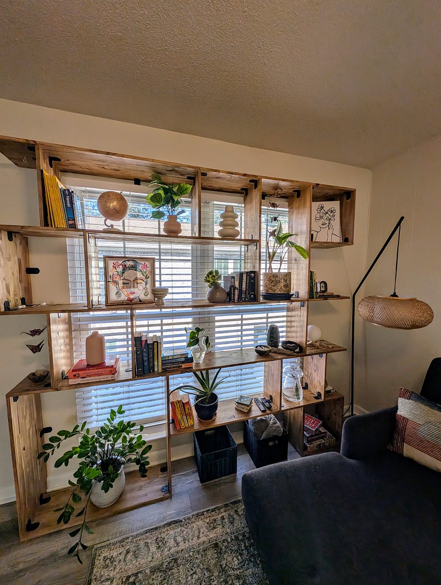 Book/plant shelves