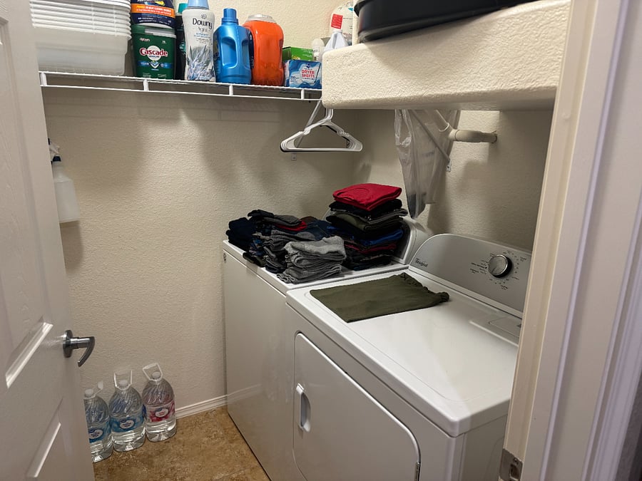 In unit laundry. 