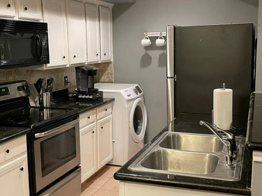 Fully loaded kitchen. Stainless steel appliances. Full sized washed and dryer.