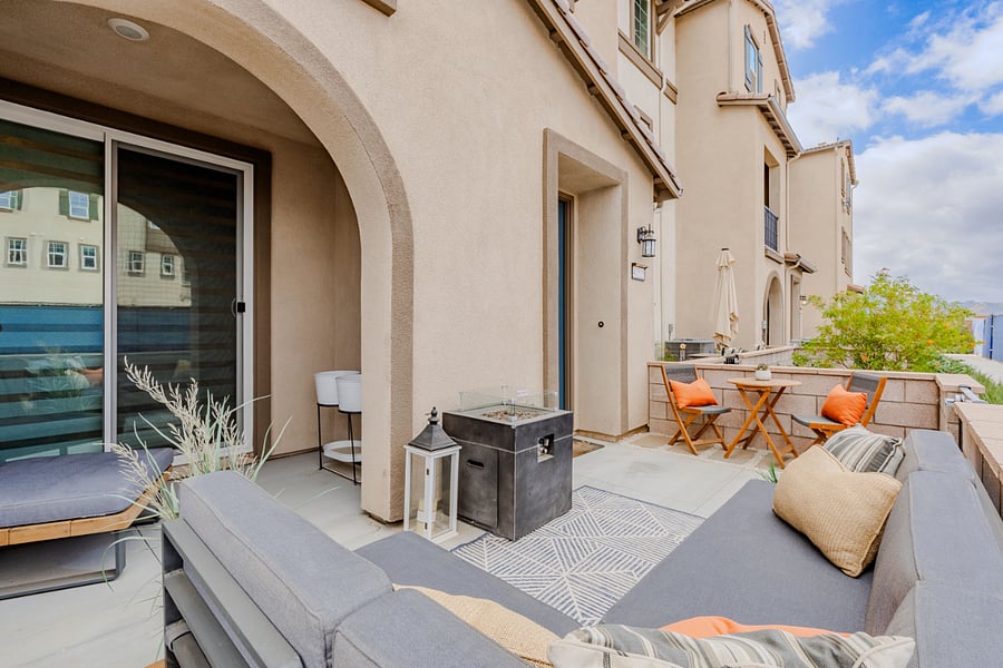 Front of the property | Patio | Seating for 4 | Dining for 2 | Outdoor fire pit
