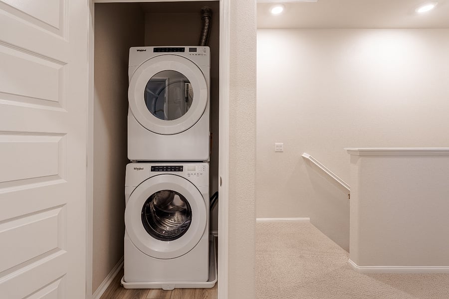3rd floor (with bedrooms) | Full size washer/dryer | New as of 2023 | Ironing board and iron attached