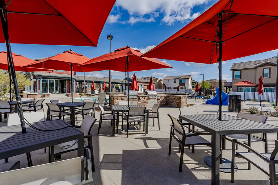 Shared community area: BBQ grills, dog run, playground, pingpong, seating area, pool/jacuzzi, zip line, ADA lift for pool