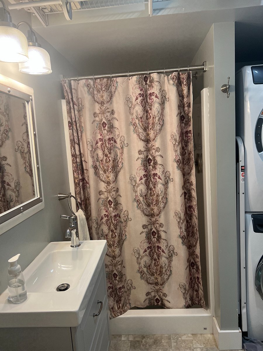 Shower in laundry room