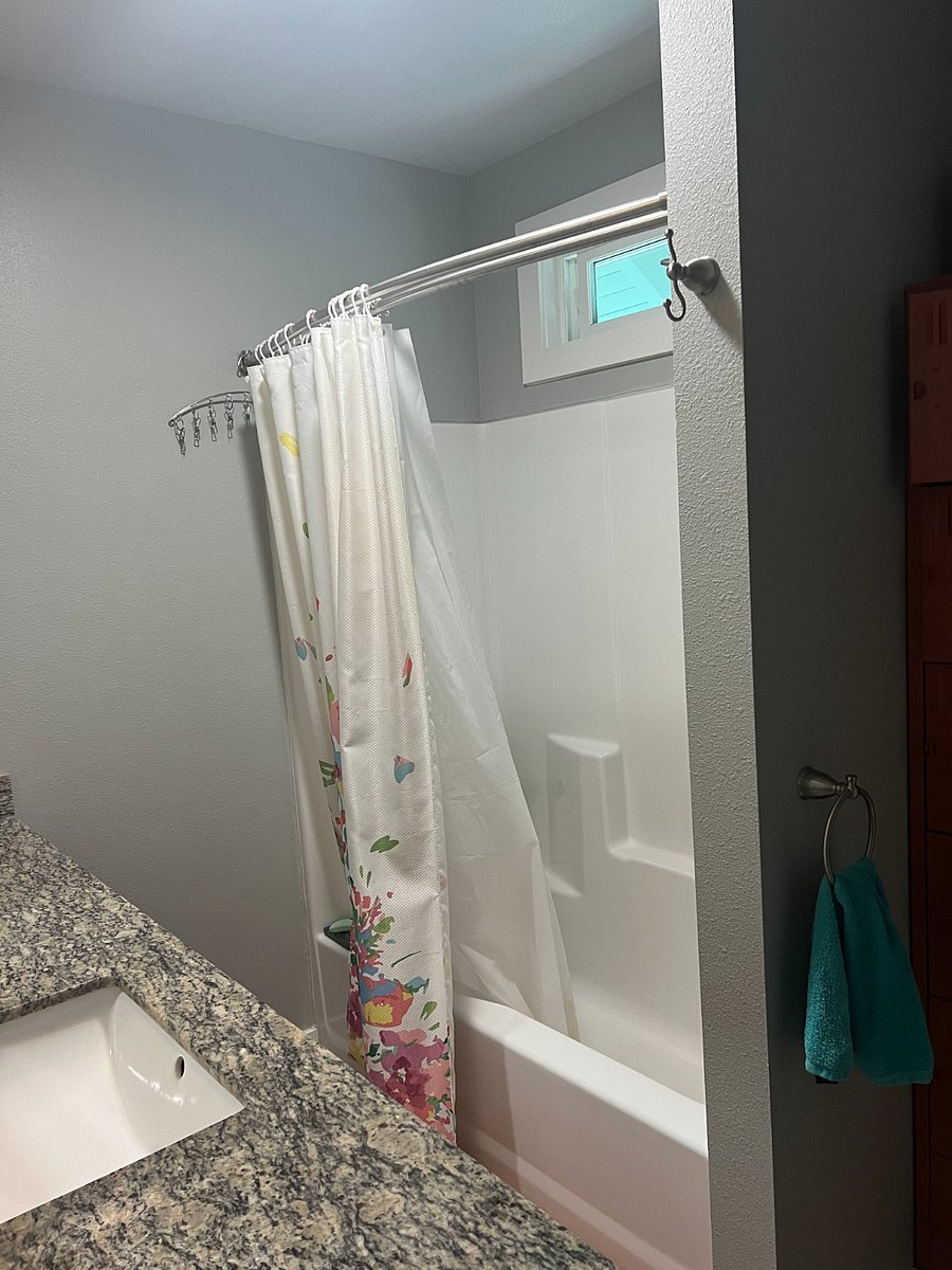 Shared full bathroom tub/shower