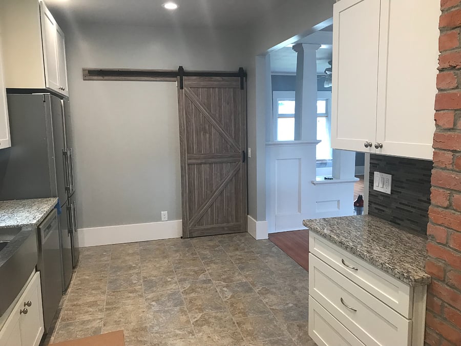 Kitchen with large pantry