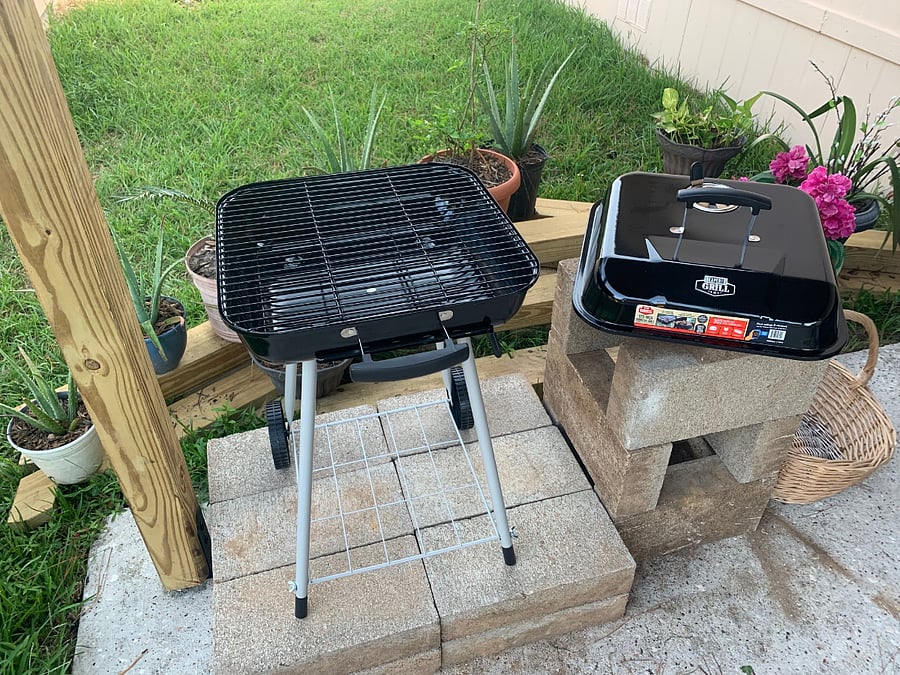 17.5 charcoal grill is waiting for you on the back patio. We do not supply charcoal; please bring it yourself, it is available at any grocery or convenience store.