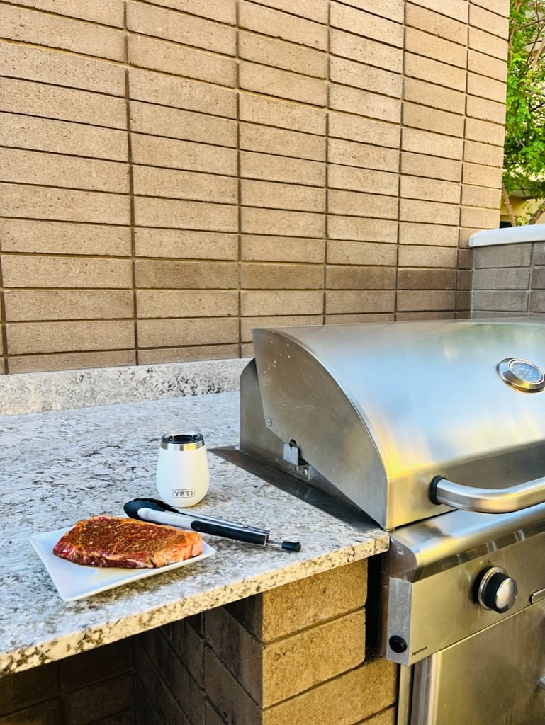 One of the outdoor community grills