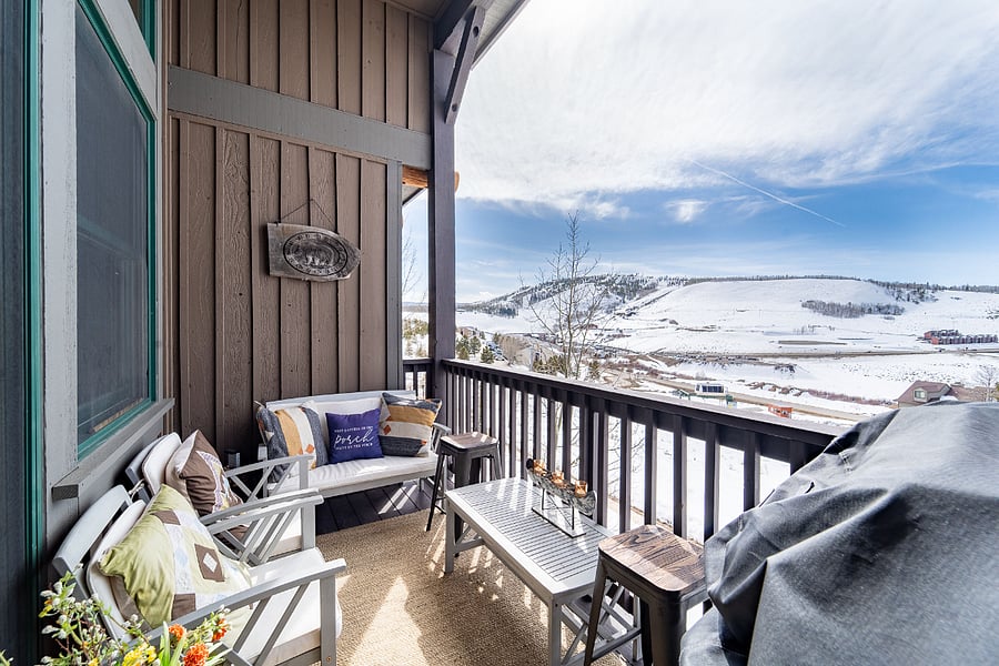 View from the balcony in the winter
