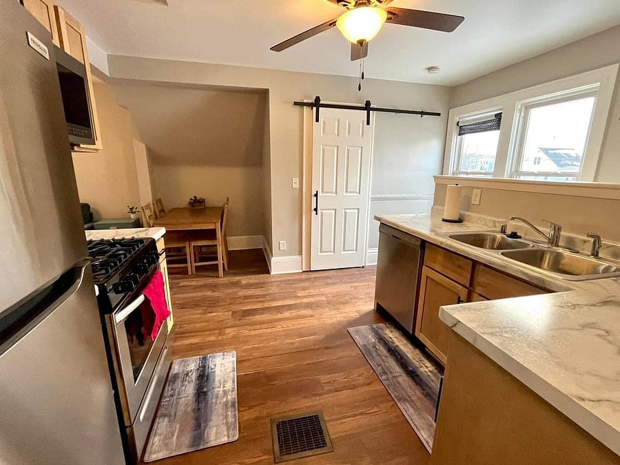 Kitchen with pantry and dinette.