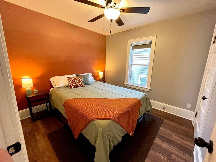 2nd bedroom with queen bed.