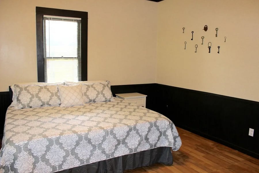 King bed in primary bedroom