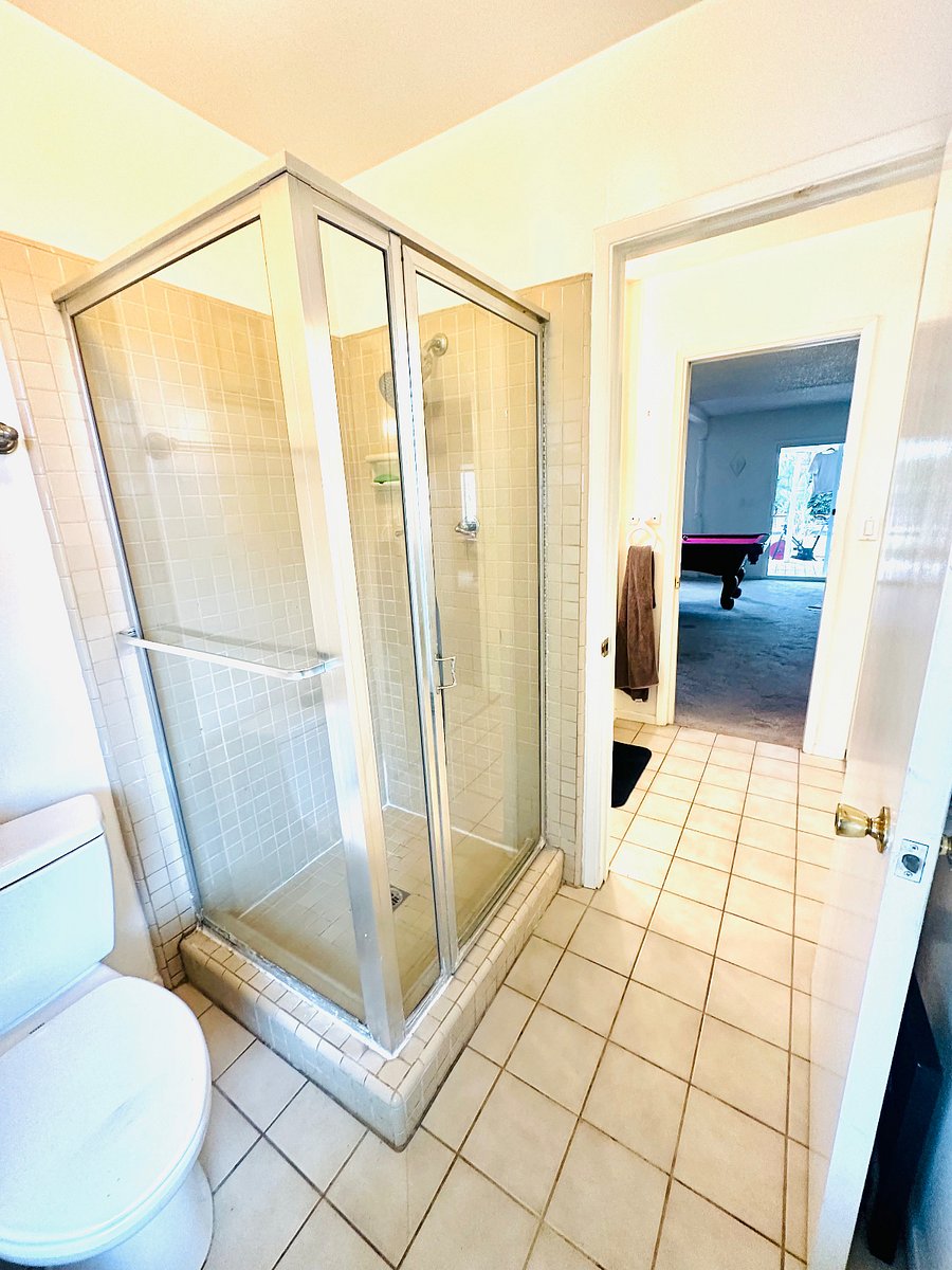 *Downstairs bdrm (13x13, full bath) avail. NOW, 6-mo. min @ $1900. Shower is private for room. Toilet and sink shared in common living areas downstairs.