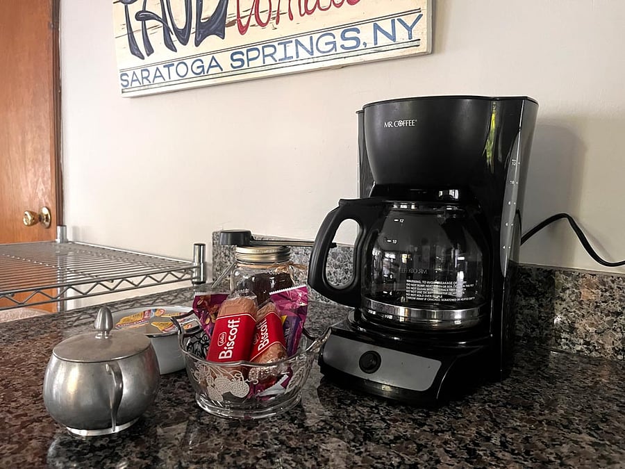 Coffee bar in kitchen