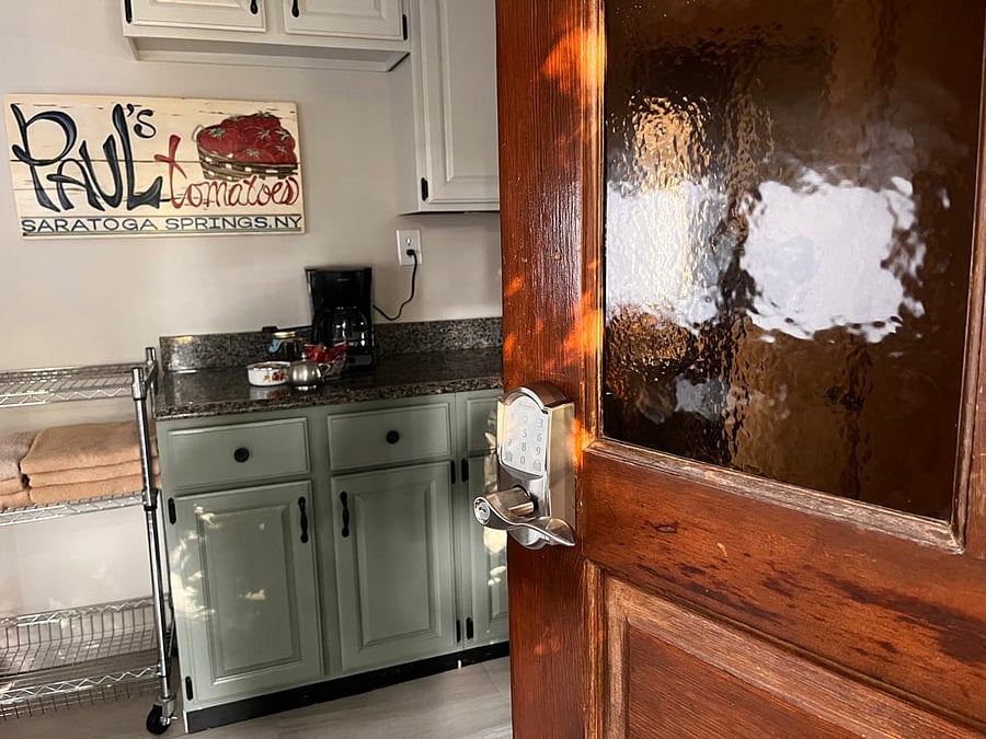 Back door into kitchen