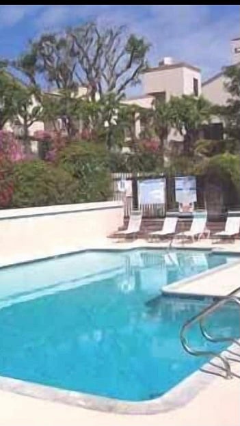Large heated pool