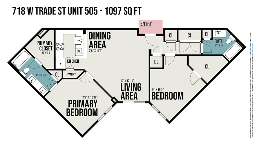 Floor plan can sleep up to 6